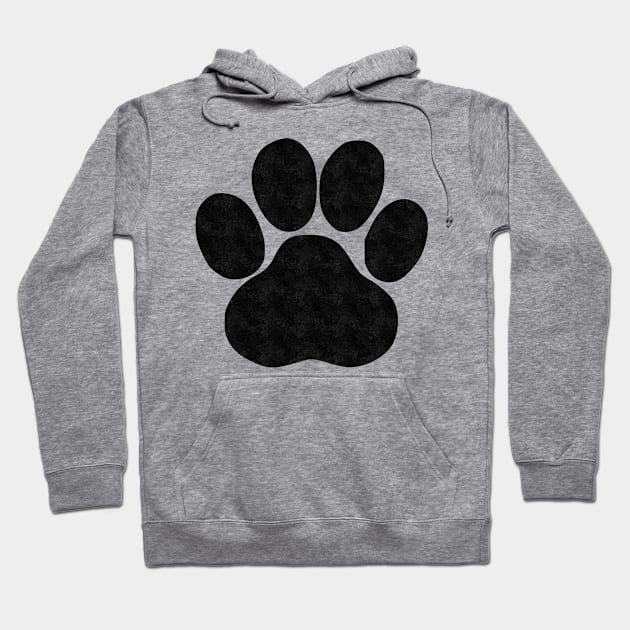 Pawprint black Hoodie by MarieStar